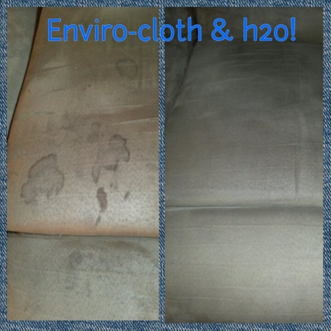 cleaning sofa with Norwex